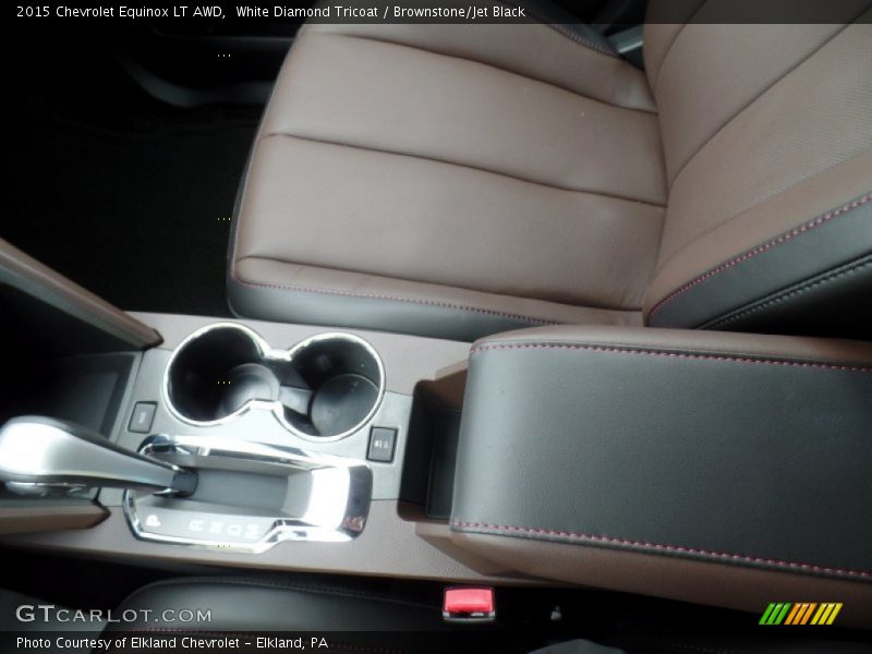White Diamond Tricoat / Brownstone/Jet Black 2015 Chevrolet Equinox LT AWD