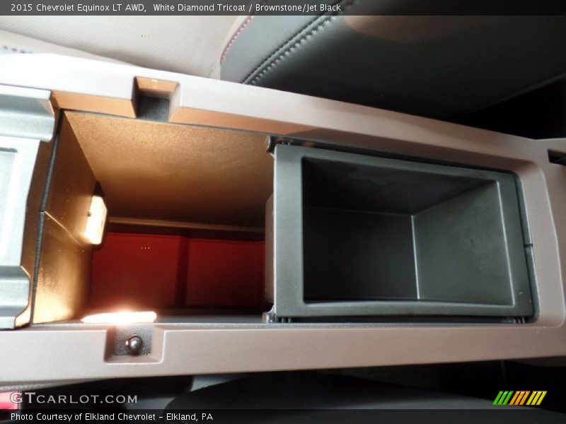 White Diamond Tricoat / Brownstone/Jet Black 2015 Chevrolet Equinox LT AWD