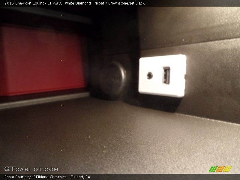White Diamond Tricoat / Brownstone/Jet Black 2015 Chevrolet Equinox LT AWD
