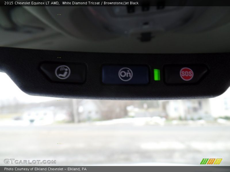 White Diamond Tricoat / Brownstone/Jet Black 2015 Chevrolet Equinox LT AWD