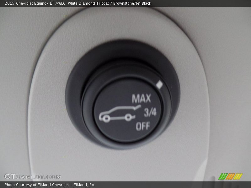 White Diamond Tricoat / Brownstone/Jet Black 2015 Chevrolet Equinox LT AWD