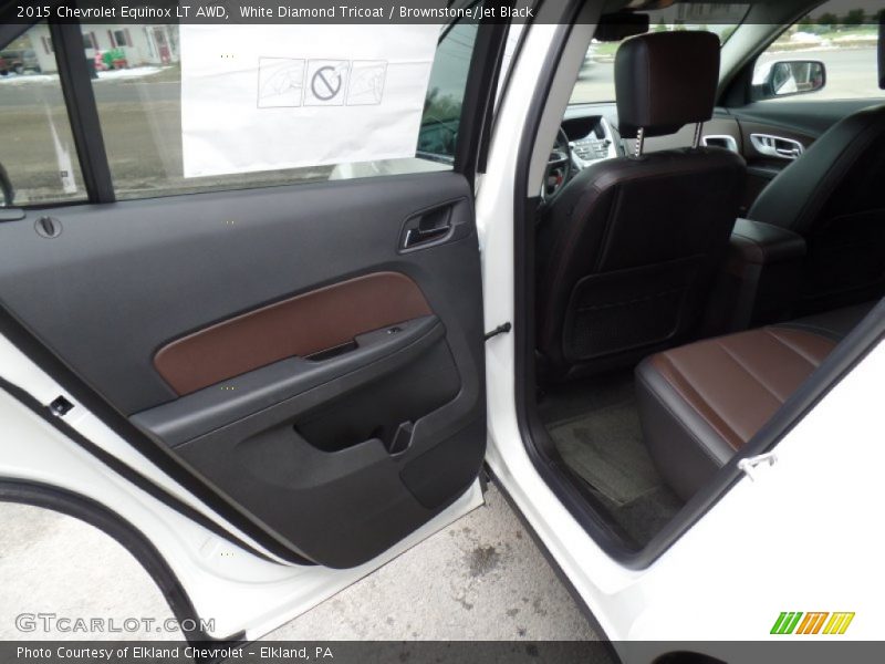 White Diamond Tricoat / Brownstone/Jet Black 2015 Chevrolet Equinox LT AWD