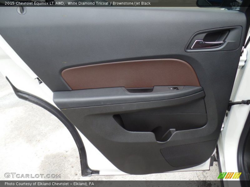 White Diamond Tricoat / Brownstone/Jet Black 2015 Chevrolet Equinox LT AWD