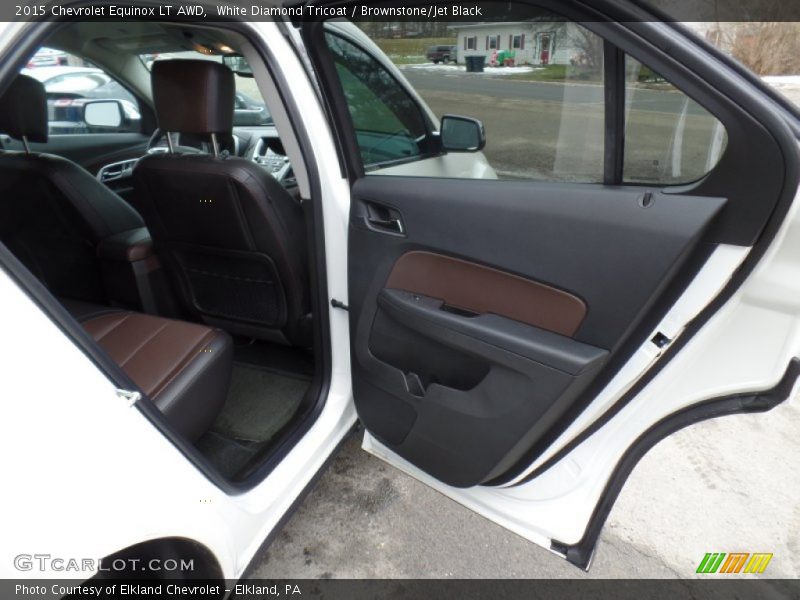 White Diamond Tricoat / Brownstone/Jet Black 2015 Chevrolet Equinox LT AWD