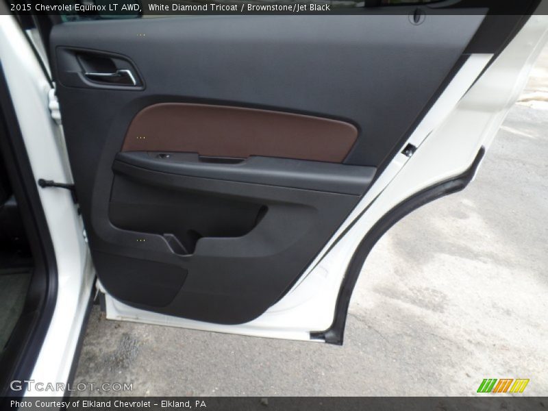 White Diamond Tricoat / Brownstone/Jet Black 2015 Chevrolet Equinox LT AWD