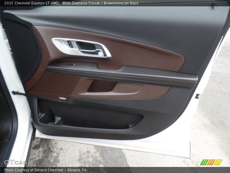 White Diamond Tricoat / Brownstone/Jet Black 2015 Chevrolet Equinox LT AWD