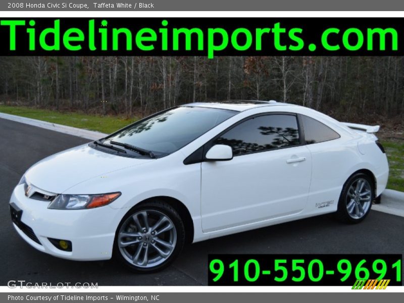 Taffeta White / Black 2008 Honda Civic Si Coupe