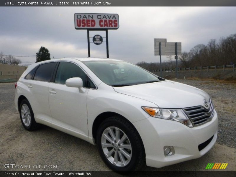 Blizzard Pearl White / Light Gray 2011 Toyota Venza I4 AWD