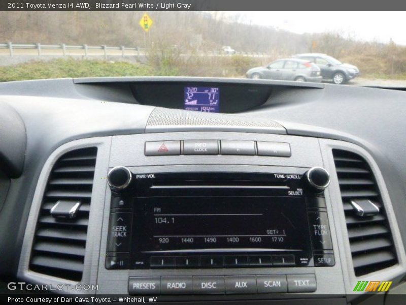 Blizzard Pearl White / Light Gray 2011 Toyota Venza I4 AWD