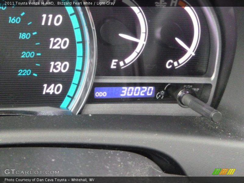 Blizzard Pearl White / Light Gray 2011 Toyota Venza I4 AWD