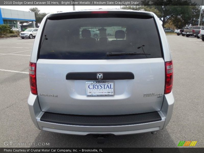 Bright Silver Metallic / Medium Slate Gray/Light Shale 2010 Dodge Grand Caravan SE Hero
