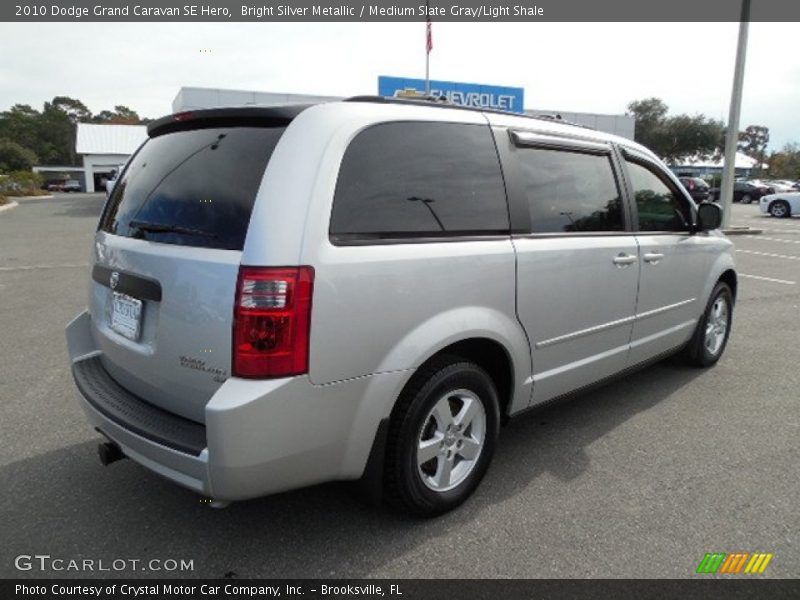 Bright Silver Metallic / Medium Slate Gray/Light Shale 2010 Dodge Grand Caravan SE Hero