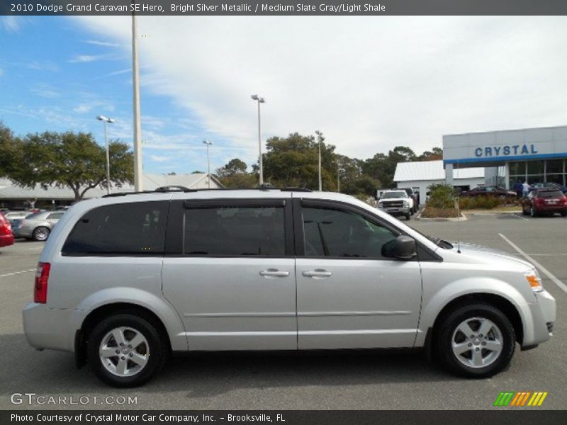 Bright Silver Metallic / Medium Slate Gray/Light Shale 2010 Dodge Grand Caravan SE Hero