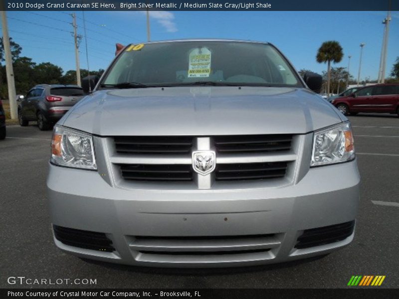 Bright Silver Metallic / Medium Slate Gray/Light Shale 2010 Dodge Grand Caravan SE Hero