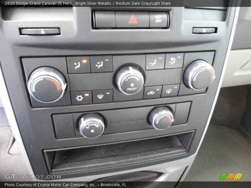 Bright Silver Metallic / Medium Slate Gray/Light Shale 2010 Dodge Grand Caravan SE Hero