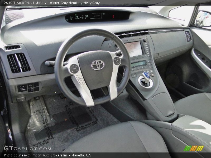 Winter Gray Metallic / Misty Gray 2010 Toyota Prius Hybrid V