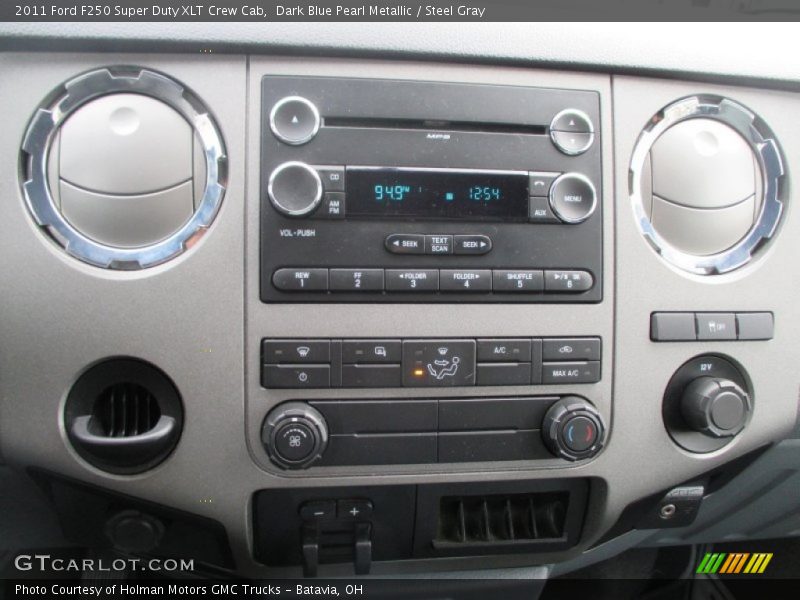 Dark Blue Pearl Metallic / Steel Gray 2011 Ford F250 Super Duty XLT Crew Cab