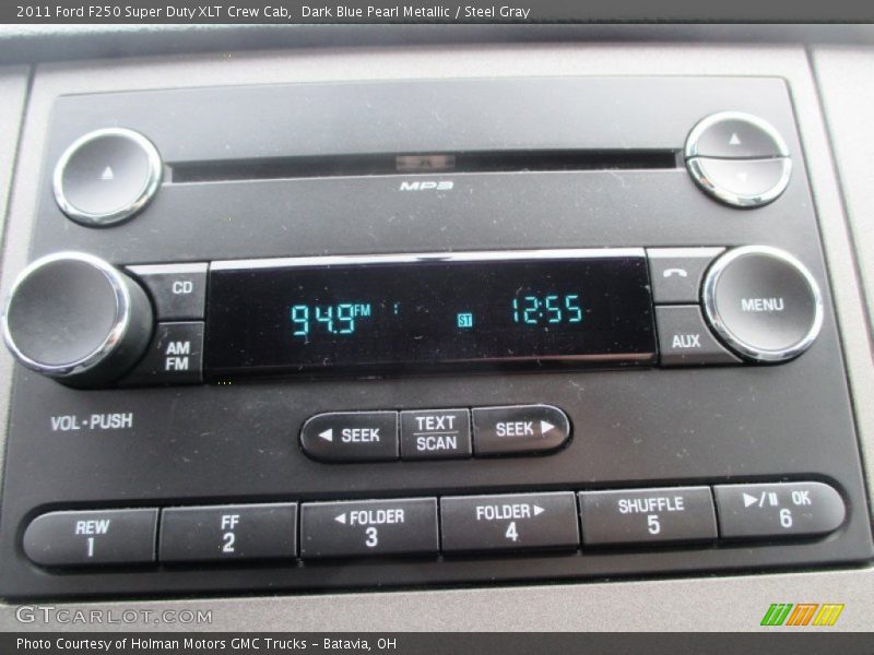 Dark Blue Pearl Metallic / Steel Gray 2011 Ford F250 Super Duty XLT Crew Cab