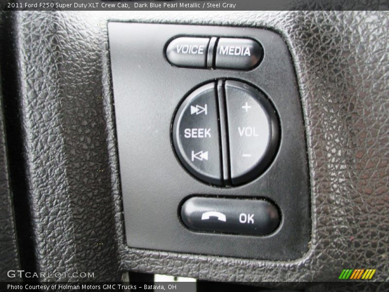Dark Blue Pearl Metallic / Steel Gray 2011 Ford F250 Super Duty XLT Crew Cab