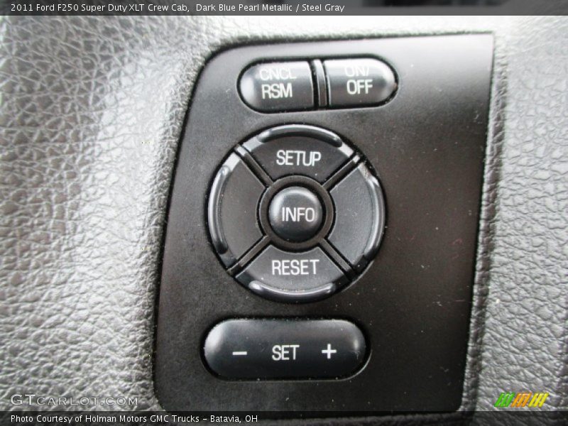 Dark Blue Pearl Metallic / Steel Gray 2011 Ford F250 Super Duty XLT Crew Cab