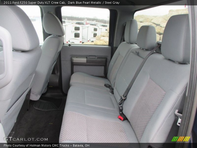 Dark Blue Pearl Metallic / Steel Gray 2011 Ford F250 Super Duty XLT Crew Cab