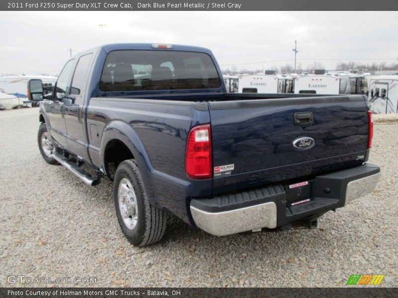 Dark Blue Pearl Metallic / Steel Gray 2011 Ford F250 Super Duty XLT Crew Cab