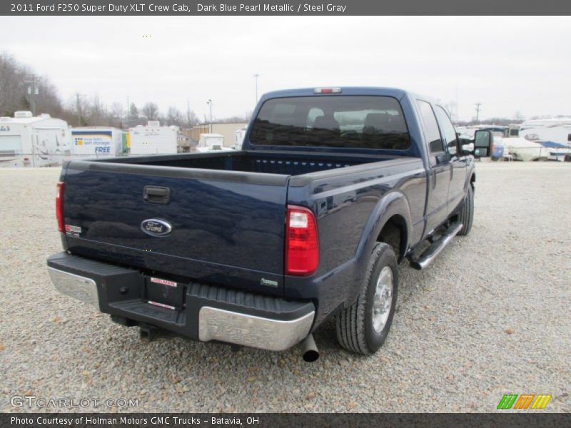 Dark Blue Pearl Metallic / Steel Gray 2011 Ford F250 Super Duty XLT Crew Cab