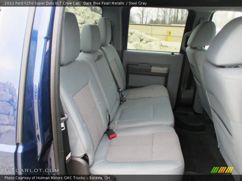 Dark Blue Pearl Metallic / Steel Gray 2011 Ford F250 Super Duty XLT Crew Cab