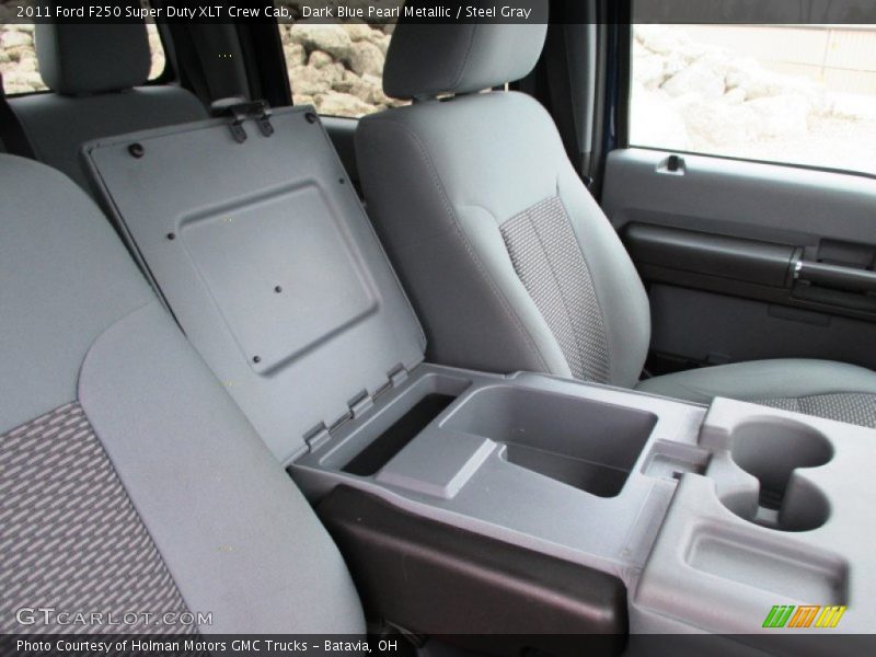 Dark Blue Pearl Metallic / Steel Gray 2011 Ford F250 Super Duty XLT Crew Cab