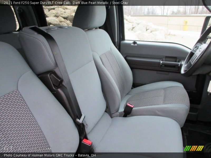 Dark Blue Pearl Metallic / Steel Gray 2011 Ford F250 Super Duty XLT Crew Cab
