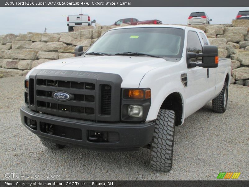 Oxford White / Camel 2008 Ford F250 Super Duty XL SuperCab 4x4