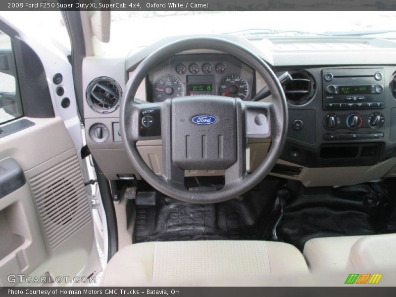 Oxford White / Camel 2008 Ford F250 Super Duty XL SuperCab 4x4