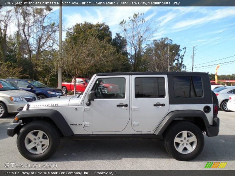 Bright Silver Metallic / Dark Slate Gray/Medium Slate Gray 2007 Jeep Wrangler Unlimited Rubicon 4x4