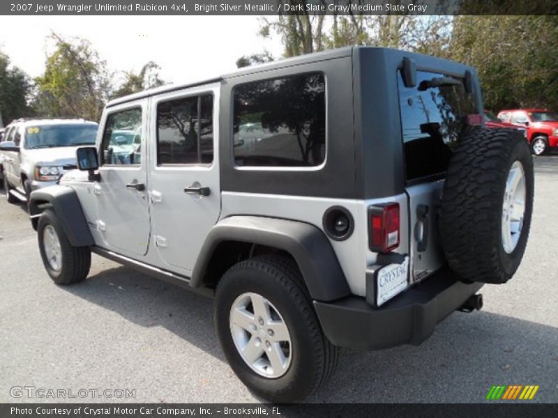 Bright Silver Metallic / Dark Slate Gray/Medium Slate Gray 2007 Jeep Wrangler Unlimited Rubicon 4x4