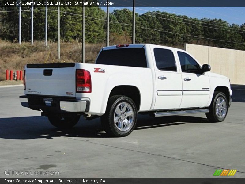 Summit White / Ebony 2012 GMC Sierra 1500 SLE Crew Cab