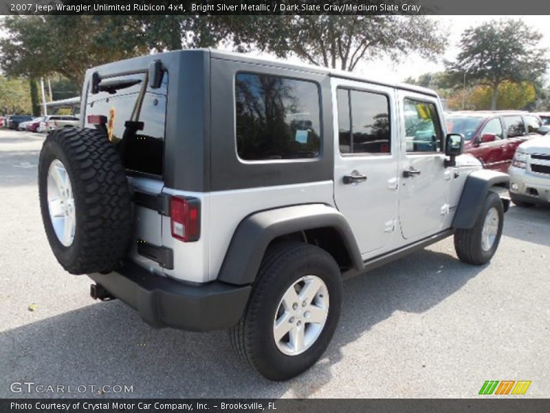 Bright Silver Metallic / Dark Slate Gray/Medium Slate Gray 2007 Jeep Wrangler Unlimited Rubicon 4x4