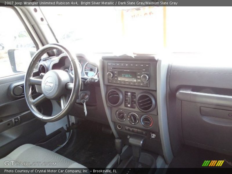 Bright Silver Metallic / Dark Slate Gray/Medium Slate Gray 2007 Jeep Wrangler Unlimited Rubicon 4x4