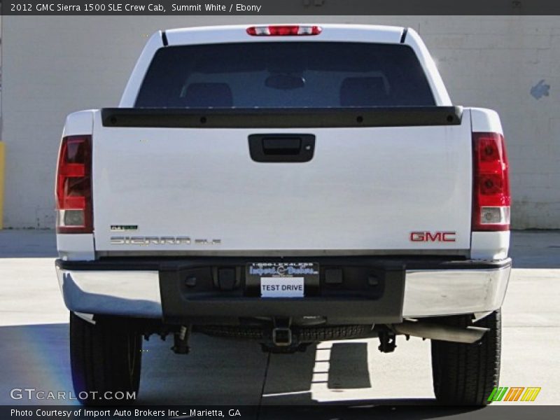 Summit White / Ebony 2012 GMC Sierra 1500 SLE Crew Cab