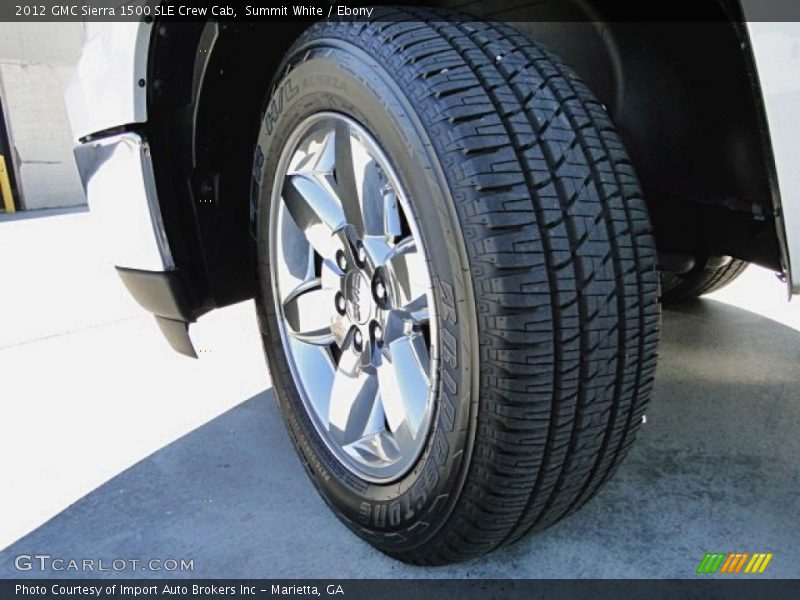 Summit White / Ebony 2012 GMC Sierra 1500 SLE Crew Cab