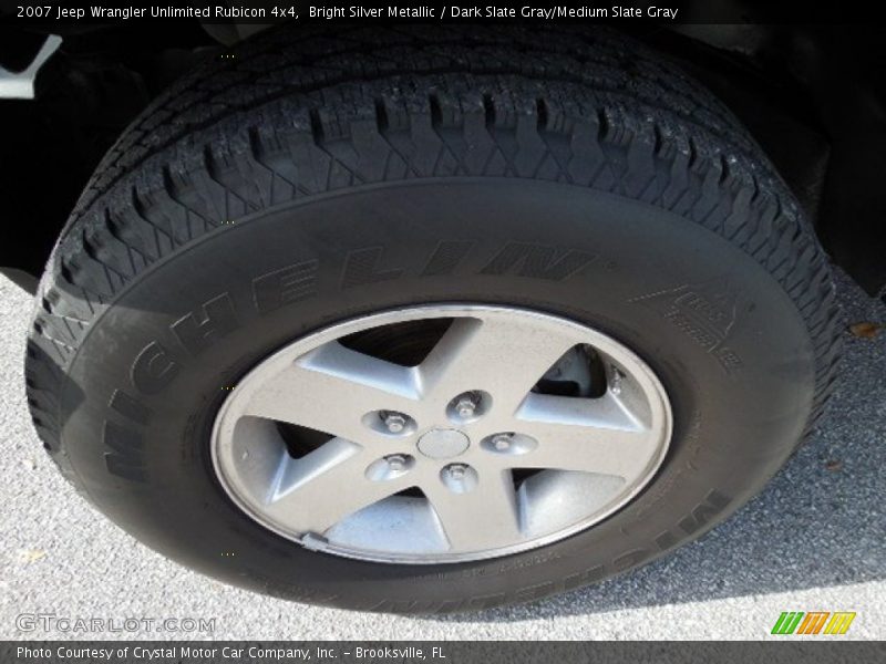 Bright Silver Metallic / Dark Slate Gray/Medium Slate Gray 2007 Jeep Wrangler Unlimited Rubicon 4x4