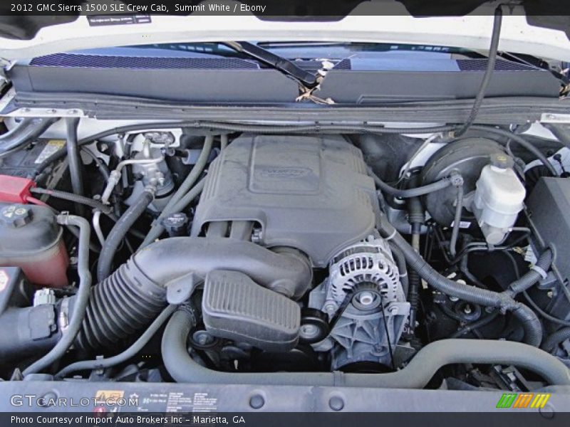 Summit White / Ebony 2012 GMC Sierra 1500 SLE Crew Cab