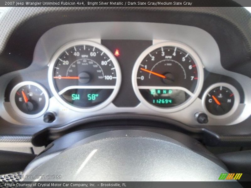 Bright Silver Metallic / Dark Slate Gray/Medium Slate Gray 2007 Jeep Wrangler Unlimited Rubicon 4x4