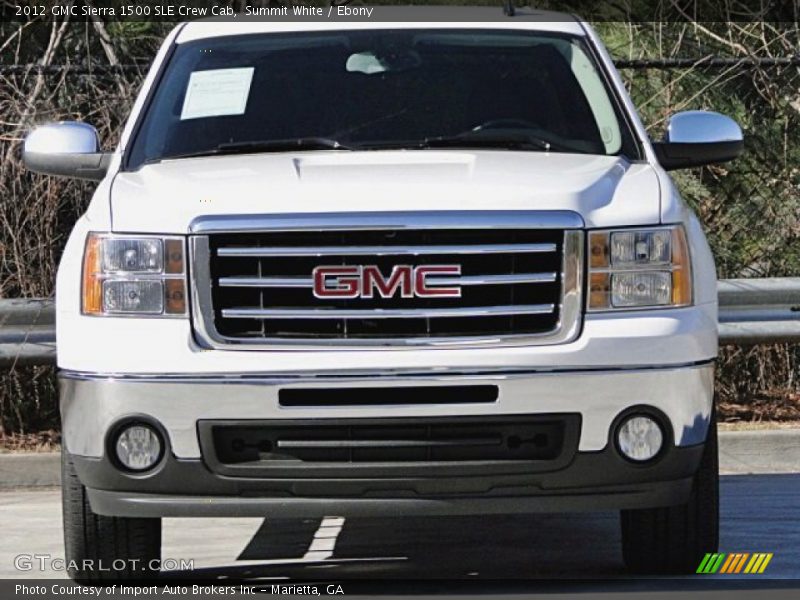 Summit White / Ebony 2012 GMC Sierra 1500 SLE Crew Cab
