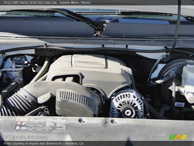 Summit White / Ebony 2012 GMC Sierra 1500 SLE Crew Cab