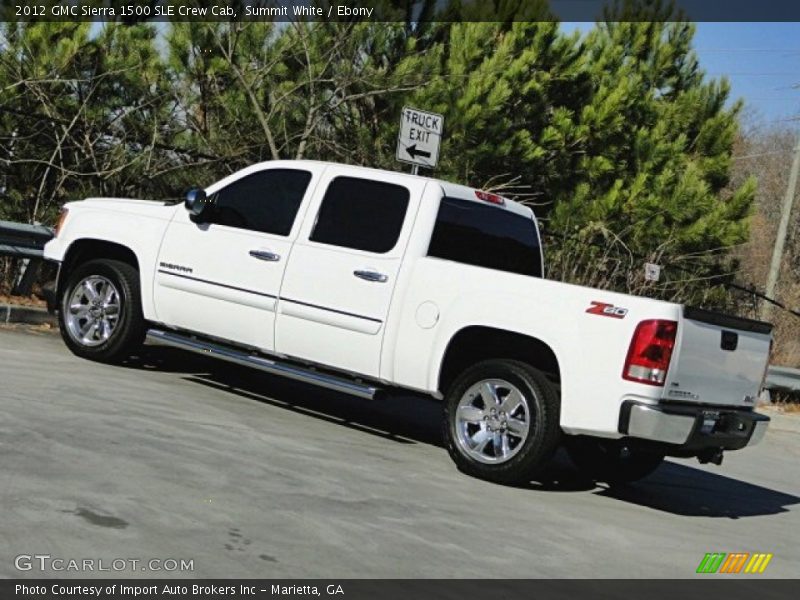 Summit White / Ebony 2012 GMC Sierra 1500 SLE Crew Cab