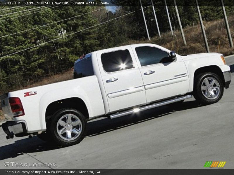 Summit White / Ebony 2012 GMC Sierra 1500 SLE Crew Cab