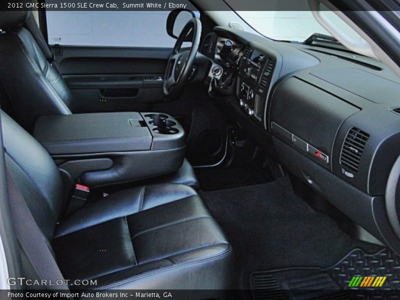 Summit White / Ebony 2012 GMC Sierra 1500 SLE Crew Cab