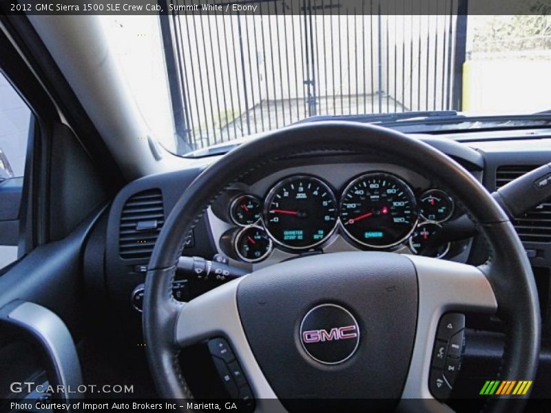 Summit White / Ebony 2012 GMC Sierra 1500 SLE Crew Cab