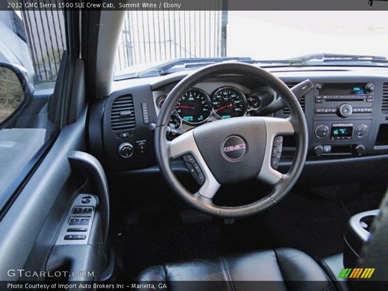 Summit White / Ebony 2012 GMC Sierra 1500 SLE Crew Cab