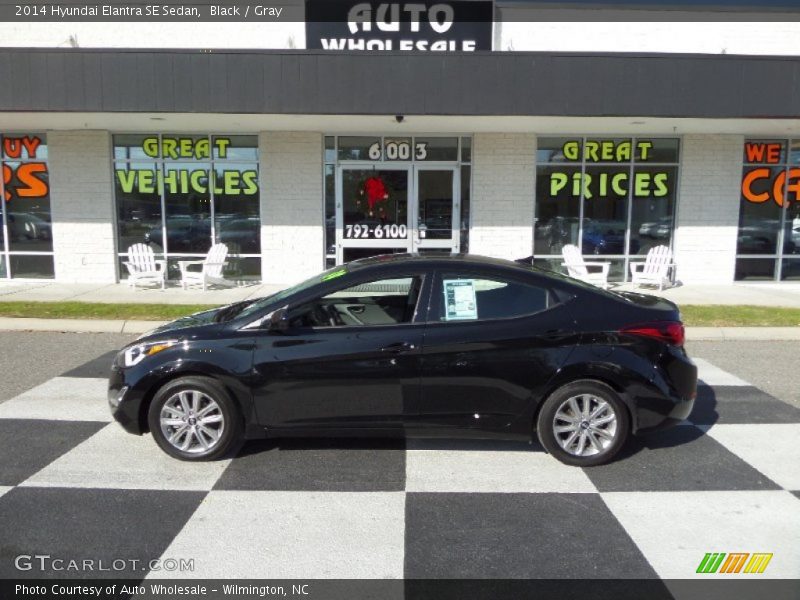 Black / Gray 2014 Hyundai Elantra SE Sedan
